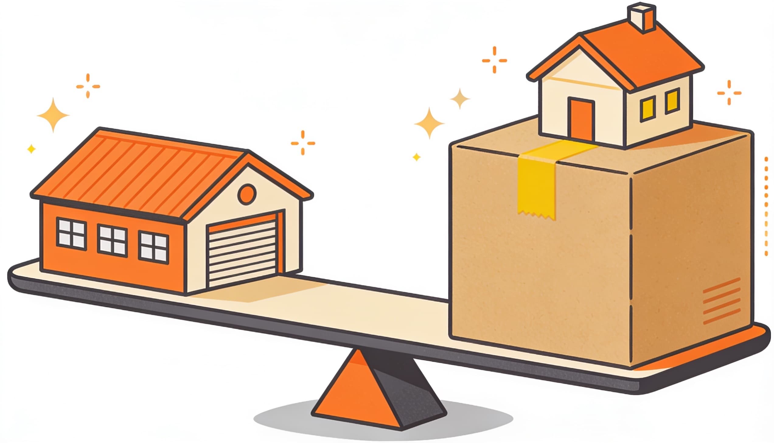 Two fulfillment paths compared, from warehouse to delivery