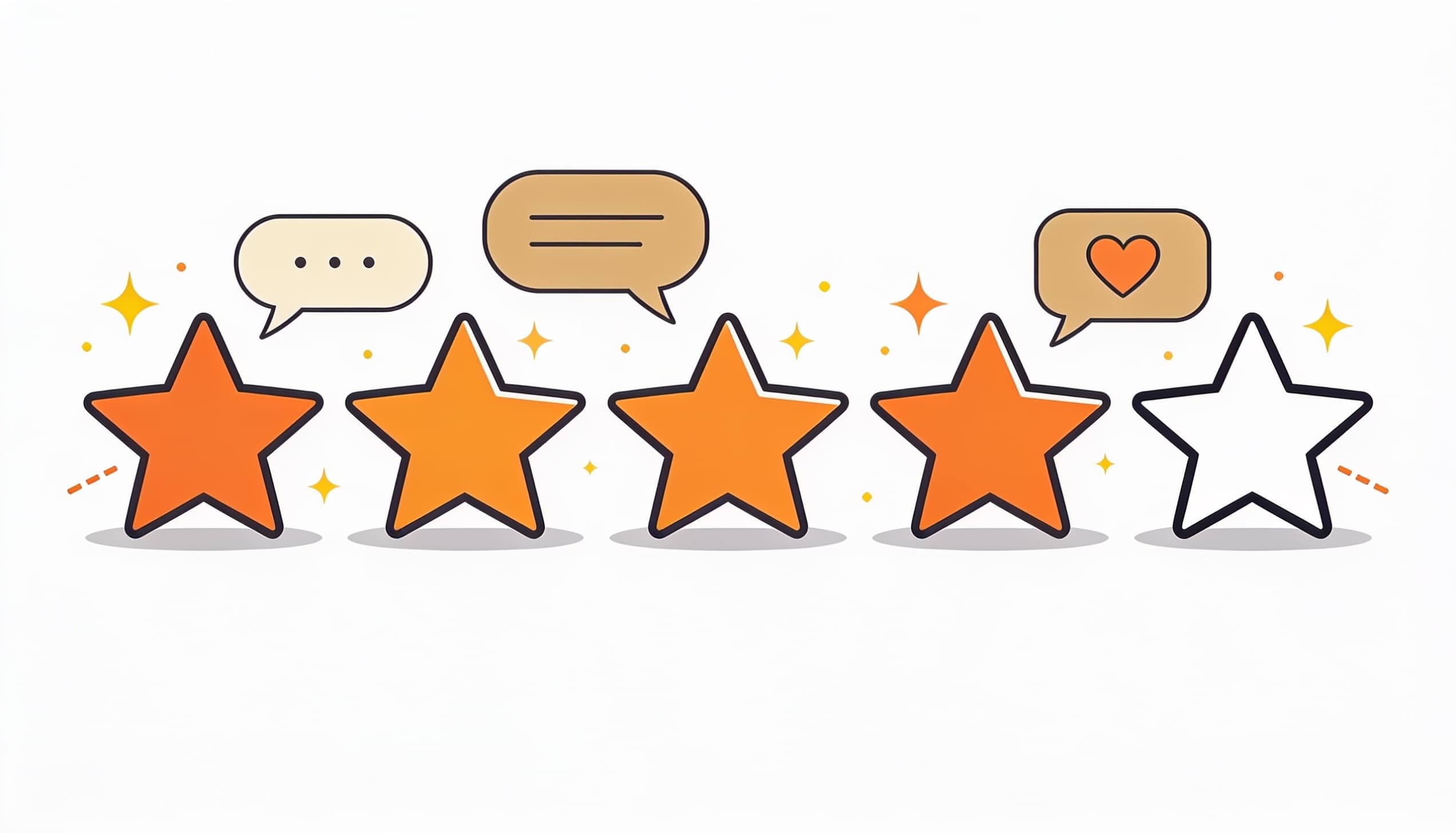 Growth curve next to rating stars