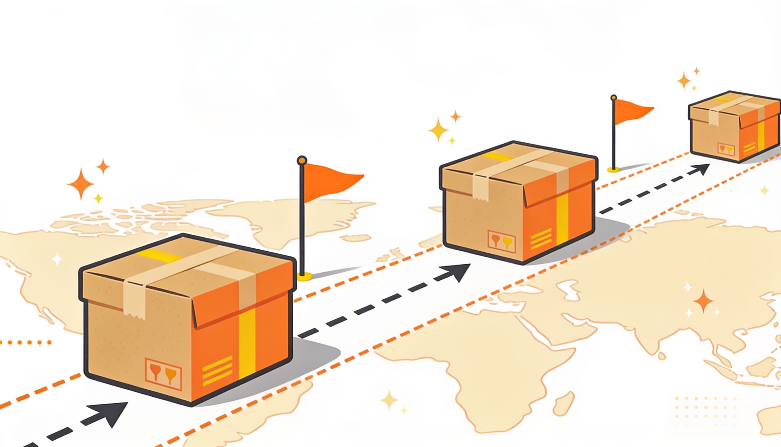 Arrows branching out from Italy toward European markets