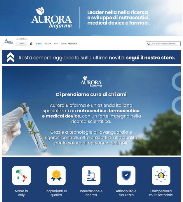 Brand Store module with the brand promise message