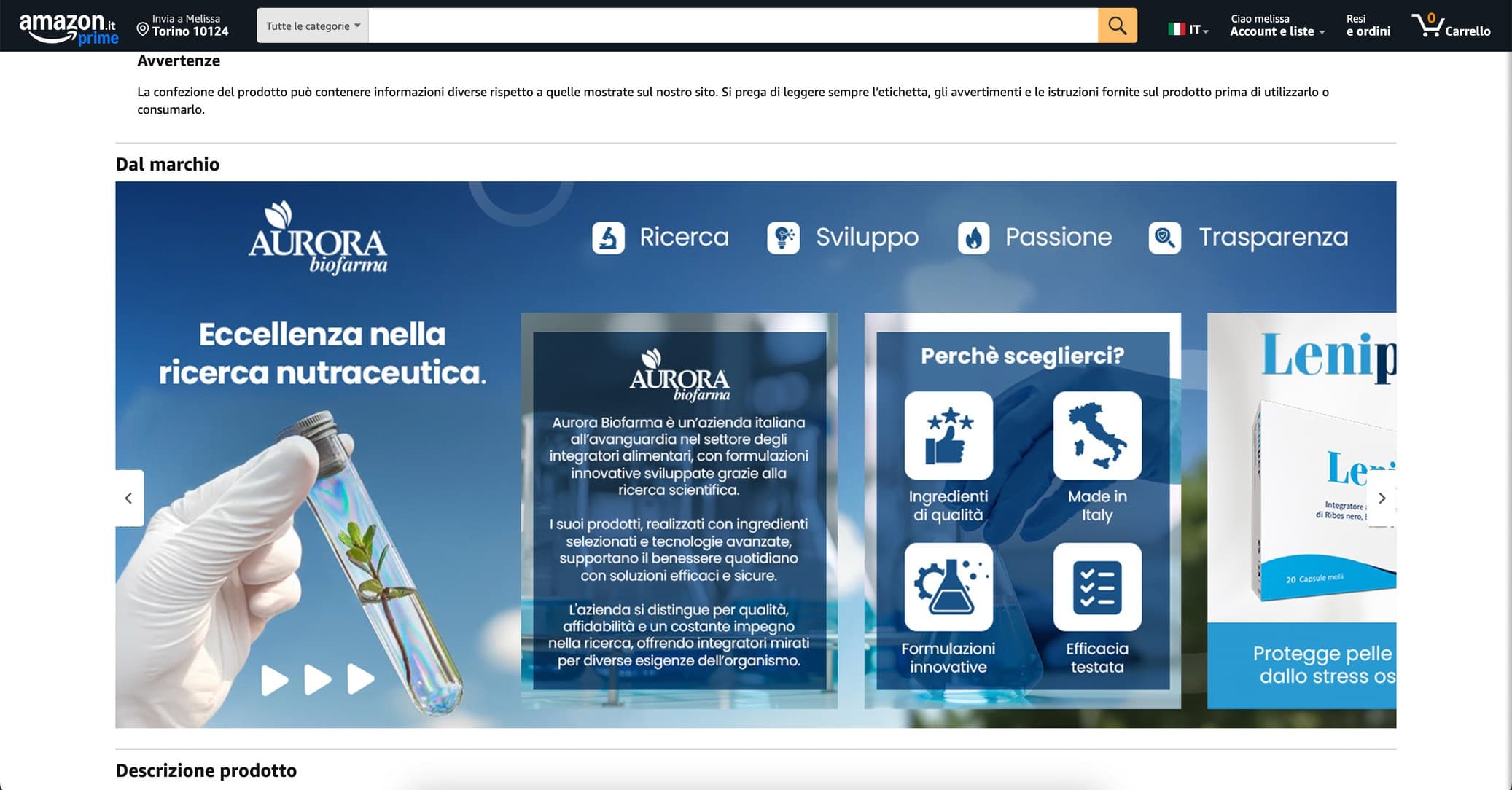 Aurora Biofarma's official Brand Store on Amazon.it